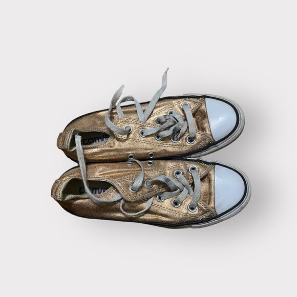 Converse Gold Shoes Size 5 - Picture 5 of 6